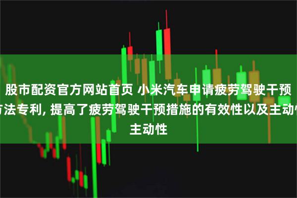 股市配资官方网站首页 小米汽车申请疲劳驾驶干预方法专利, 提高了疲劳驾驶干预措施的有效性以及主动性