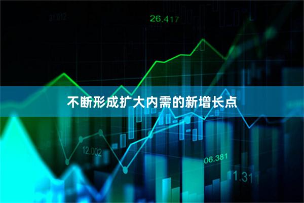 不断形成扩大内需的新增长点