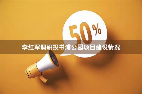李红军调研投书浦公园项目建设情况